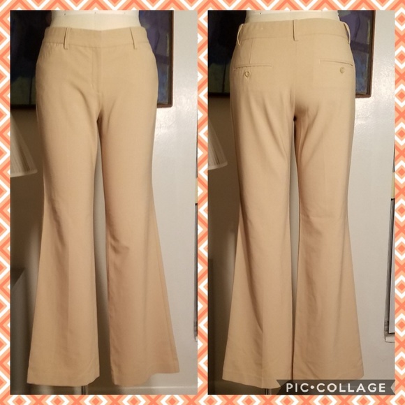 flare leg khaki pants